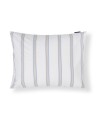 Poszewka Dobby striped washed cotton percale pillowcase, white/blue/beige  Lexington 50x70