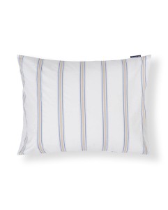 Poszewka Dobby striped washed cotton percale pillowcase, white/blue/beige  Lexington 50x70   