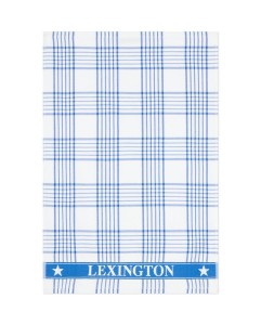 Ręcznik kuchennyChecked organic cotton terry kitchen towel, white/blue Lexington     