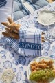 Ręcznik kuchennyChecked organic cotton terry kitchen towel, white/blue Lexington
