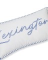 Poduszka Logo linen/cotton pillow, white/blue Lexington  30x50