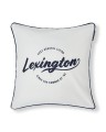 Poszewka White logo organic cotton twill pillow cover, white/blue  Lexington