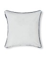 Poszewka White logo organic cotton twill pillow cover, white/blue  Lexington