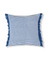 Poszewka Heavy striped organic cotton pillow cover, blue/white  Lexington