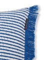 Poszewka Heavy striped organic cotton pillow cover, blue/white  Lexington