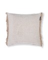 Poszewka Heavy striped organic cotton pillow cover, beige/white Lexington