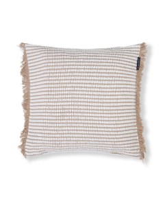 Poszewka Heavy striped organic cotton pillow cover, beige/white Lexington 