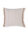 Poszewka Heavy striped organic cotton pillow cover, beige/white Lexington
