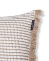 Poszewka Heavy striped organic cotton pillow cover, beige/white Lexington