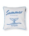 Poszewka Summer whale organic cotton pillow cover, white/blue  Lexington