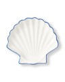 Talerz  muszla Stoneware shell small dish, white/blue Lexington
