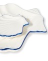 Talerz  muszla Stoneware shell small dish, white/blue Lexington