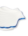 Talerz  muszla Stoneware shell small dish, white/blue Lexington