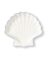 Talerz  muszla Stoneware shell platter, white/blue  Lexington  L