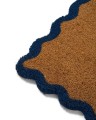 Wycieraczka Welcome coir fibre door mat, natural/blue  90x45 Lexington
