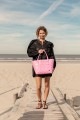 Torba na zakupy Paris Shopper Handed By fuchsia pink S