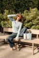 Torba na zakupy Mini Paris Shopper Handed By faded blue XS