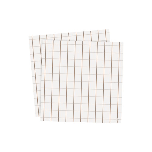 Papierowe serwetki  Ernst squares white/caramel