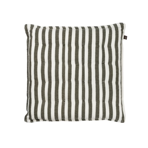 Poduszka /siedzisko Seat cushion 40x40 sage/white stripes  Ernst