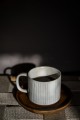 Kubek Cup d8,5 h7 cm  ribbed natural white Ernst