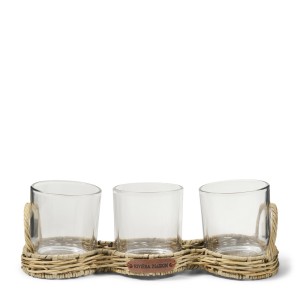 Świecznik ratanowy RR Triple Votive Riviera Maison    