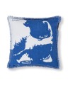 Poszewka Map printed organic cotton pillow cover, blue/white  Lexington 50x50