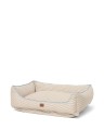 Legowisko dla psa Dog bed in striped organic cotton, beige/white Lexington