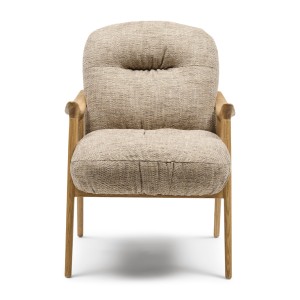 Krzesło Castello Dining Armchair Two-Tone Weave Light Brown  Riviera Maison  