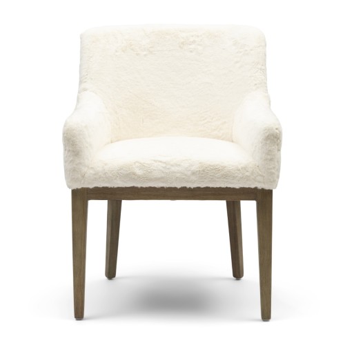 Krzesło Whistler DAC Faux Fur Snow  Riviera Maison   