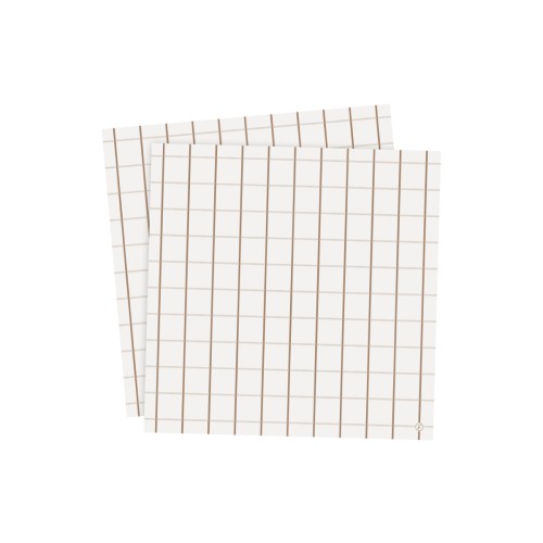 Papierowe serwetki  Ernst squares white/carmel