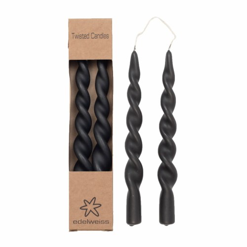 Świeca TWISTED Candles   Edelweiss 2,2x24 Black 2 szt