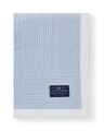 Narzuta Stripe checked organic cotton jacquard bedspread, blue/white  Lexington 260x240