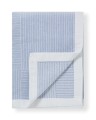 Narzuta Stripe checked organic cotton jacquard bedspread, blue/white  Lexington 260x240