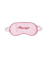 Opaska do spania Pinstriped organic cotton sleep mask, pink/white Lexington