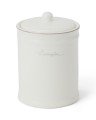 Pojemnik na waciki  porcelain cotton pad holder, white/beige  Lexington