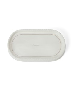 Tacka kosmetyczna porcelanowa  porcelain cosmetic tray, white/beige  Lexington 