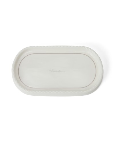 Tacka kosmetyczna porcelanowa  porcelain cosmetic tray, white/beige  Lexington 
