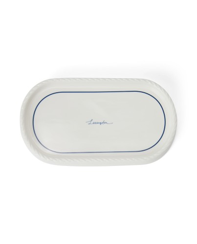 Tacka kosmetyczna porcelanowa  porcelain cosmetic tray, white/blue  Lexington  