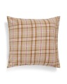 Poszewka Checked cotton flannel pillowcase, fudge/beige/fig Lexington 40x40