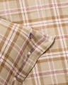 Poszewka Checked cotton flannel pillowcase, fudge/beige/fig Lexington 40x40