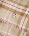 Poszewka Checked cotton flannel pillowcase, fudge/beige/fig Lexington 40x40