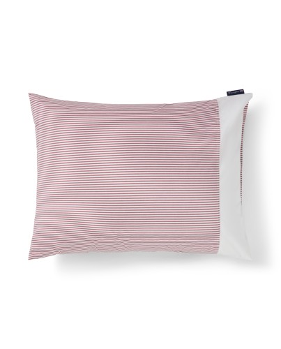 Poszewka Striped cotton percale pillowcase, fig/white Lexington 50x70