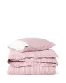 Zestaw pościeli Striped cotton percale bed set, fig/white 150x210/50x70