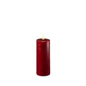 Świeca LED Block D: 5x12,5cm  Bordo