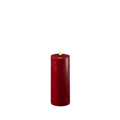 Świeca LED Block D: 5x12,5cm  Bordo