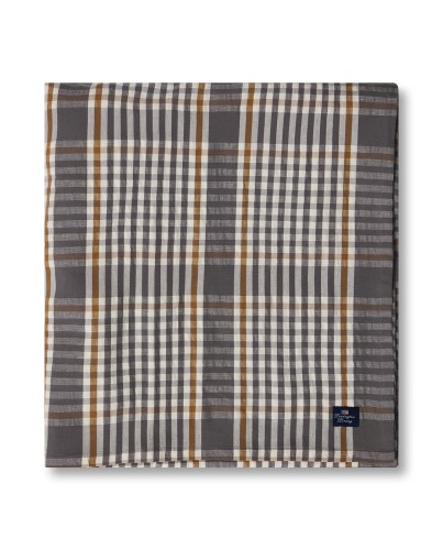 Obrus Checked linen/cotton tablecloth, gray  Lexington   150x250 