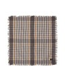 Serwetka Checked linen/cotton napkin with fringes, gray/fudge Lexington