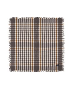 Serwetka Checked linen/cotton napkin with fringes, gray/fudge Lexington    