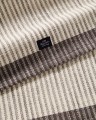 Bieżnik Striped organic cotton rib runner, dark gray/white Lexington