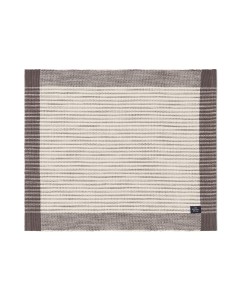 Podkładka Striped organic cotton rib placemat, dark gray/white Lexington 40x50 